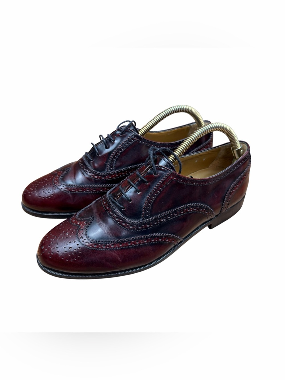 Nordstrom men 8W dark red Oxford Brogue Burgundy Dress Shoes Made In Italy
